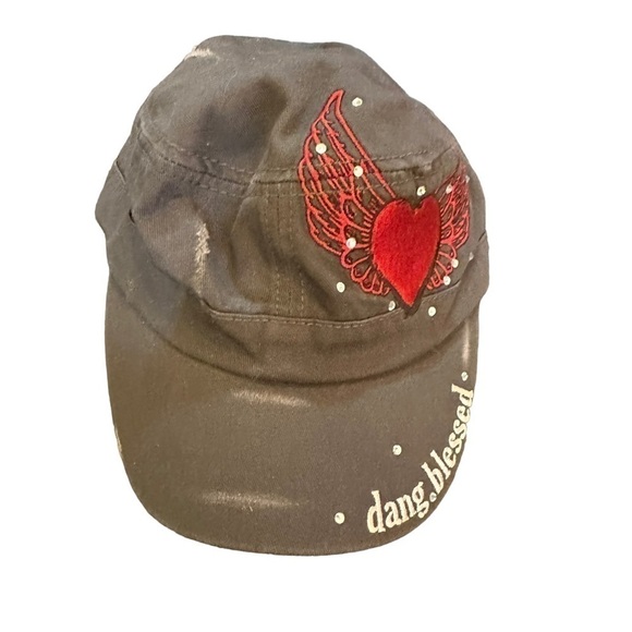 Dang Blessed Dang Chicks Gray Red‎ Hat Cap - Picture 2 of 6